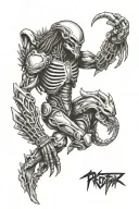 alien vs predator tattoo design idea