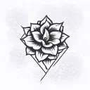Desert rose tattoo design idea