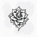 Desert rose tattoo design idea