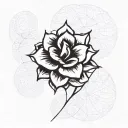Desert rose tattoo design idea