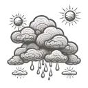 rain cloud tiny with a ray tattoo design idea