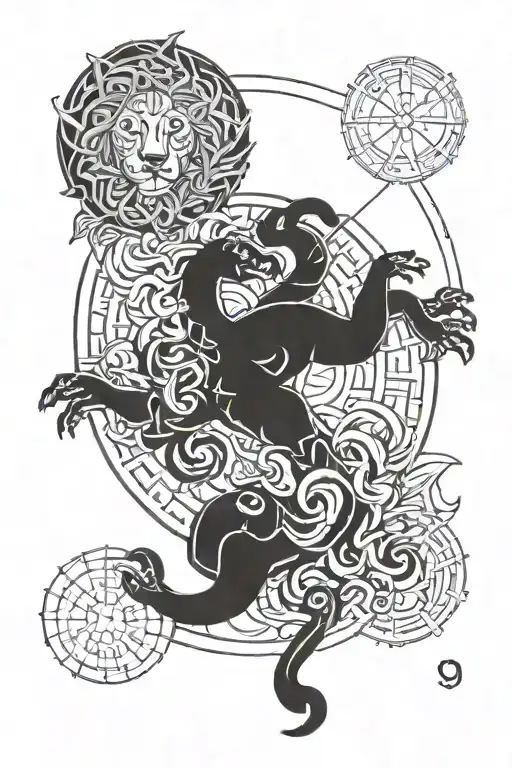 Juan , Leo zodiac sign , tattoo design idea