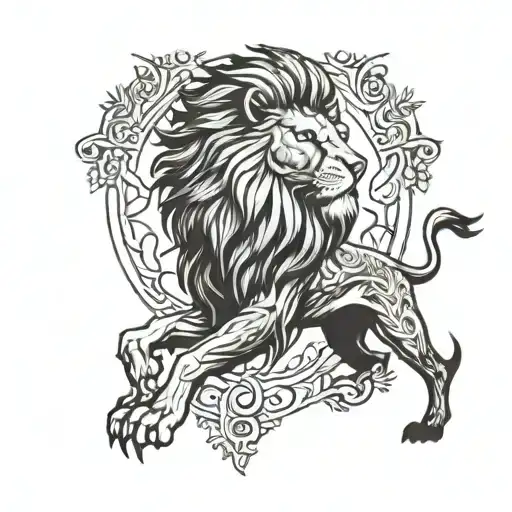 aslan tattoo design idea