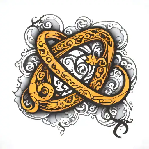 I would like to make a tattoo of the infinity symbol with the letter k in left loop and a letter s in the right loop tattoo design idea