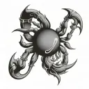 cancer horoscope tattoo design idea