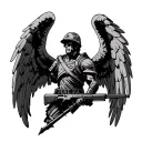 Archangel Michael army ranger regiment tattoo design idea
