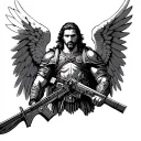 Archangel Michael army ranger regiment tattoo design idea
