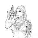cyberpunk 2077 tattoo design idea