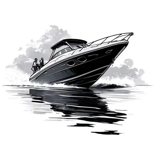 Speed Boat tattoo design idea