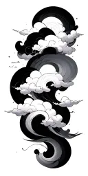 akatsuki clouds tattoo design idea