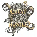 Cant Knock The Hustle uk font tattoo design idea