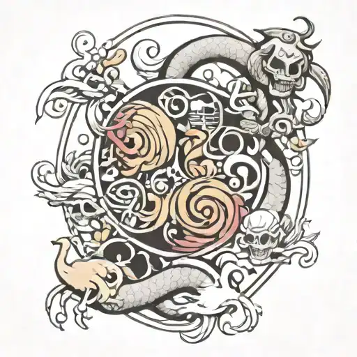 SEVEN DEADLY SINS JAPANESE CONCEPT tattoo design idea