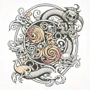 SEVEN DEADLY SINS JAPANESE CONCEPT tattoo design idea