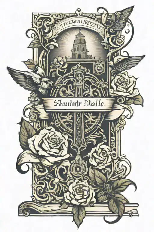 bible scripture with a realistic depiction tattoo design idea