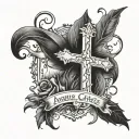 amazing Grace song   tattoo design idea