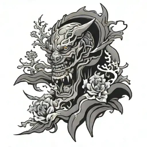 Japanese flash design tattoo design idea