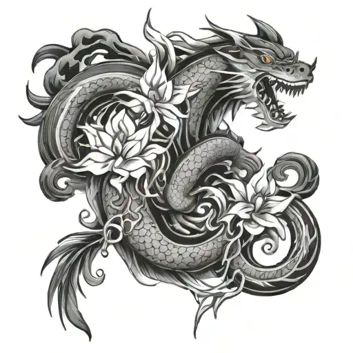Japanese flash design tattoo design idea