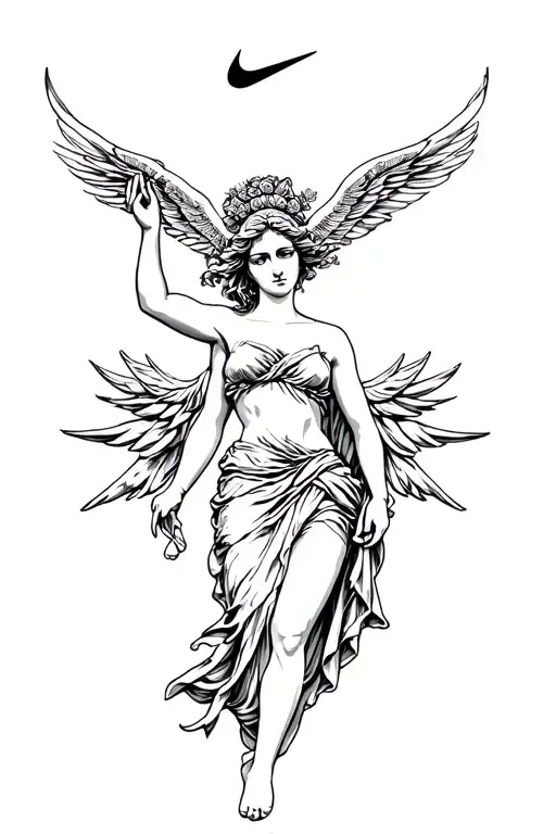 goddess Nike tattoo design idea