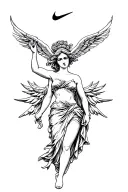 goddess Nike tattoo design idea