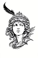 goddess Nike tattoo design idea