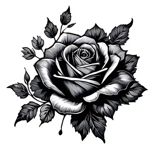 Burgundy Burgundy Stone tattoo design idea