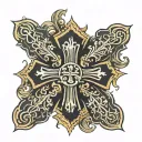 Serbian cross   tattoo design idea