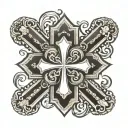 Serbian cross   tattoo design idea