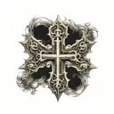 Serbian cross  tattoo design idea