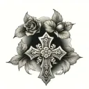 Serbian cross  tattoo design idea