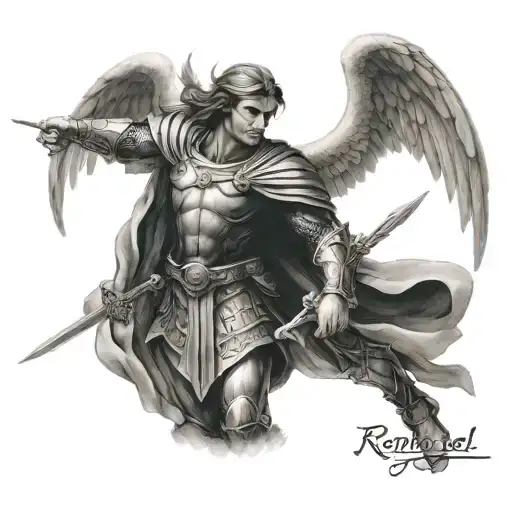 Raphael Archangel tattoo design idea