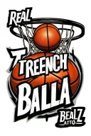 "Real Trench BallaZ" basket ball tattoo design idea