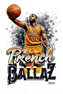 "Real Trench BallaZ" basket ball tattoo design idea