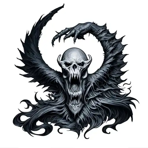 the co existence of good and evil tattoo design idea