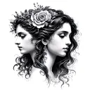 Eros And Psyche tattoo design idea