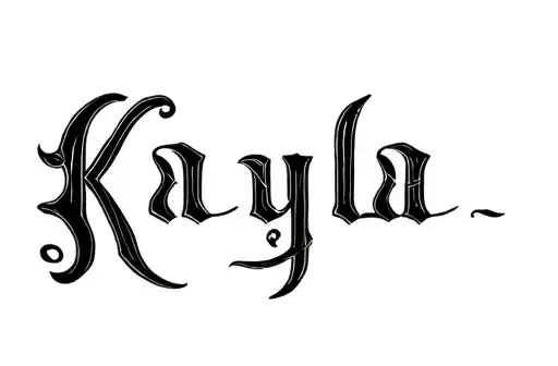"Kayla " tattoo design idea
