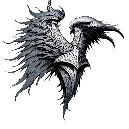 Coverup Norse Mythology tattoo design idea