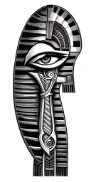 Egyptian beetle and ankh, osiris and Horus eye tattoo design idea