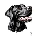 Black Lab tattoo design idea