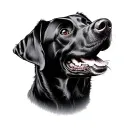 Black Lab tattoo design idea