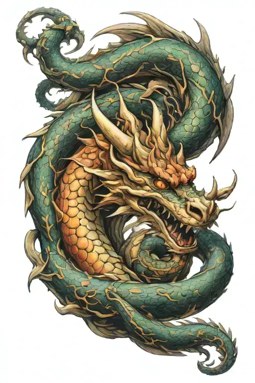 ghibli search dragon tattoo design idea