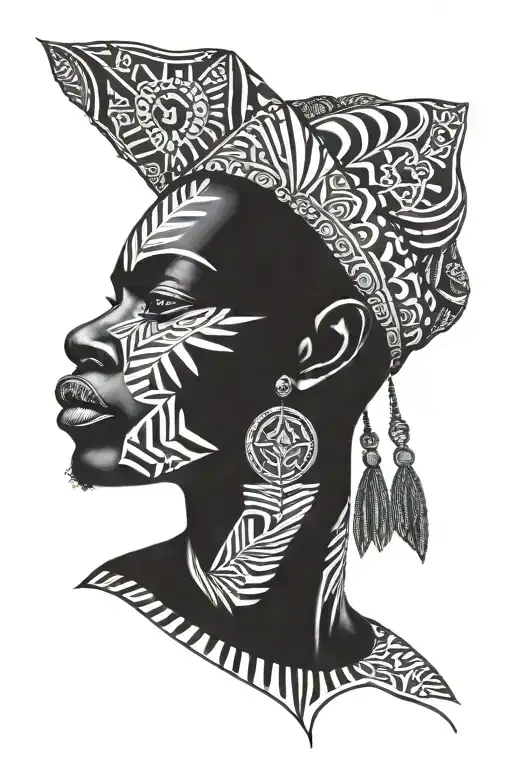 ghana worrior traditional tattoo design idea