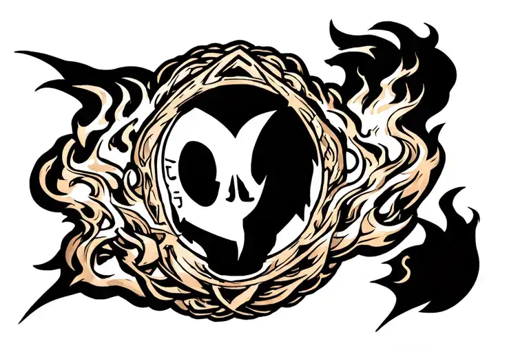 Portgas D Ace's fire fist tattoo design idea