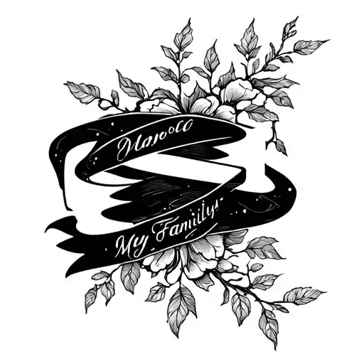 vine tattoo that goes around the whole arm mixed with lighting and stylish ribbon blank to put my family's name  tattoo design idea