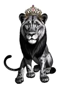lioness queen tattoo design idea