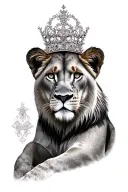lioness queen tattoo design idea