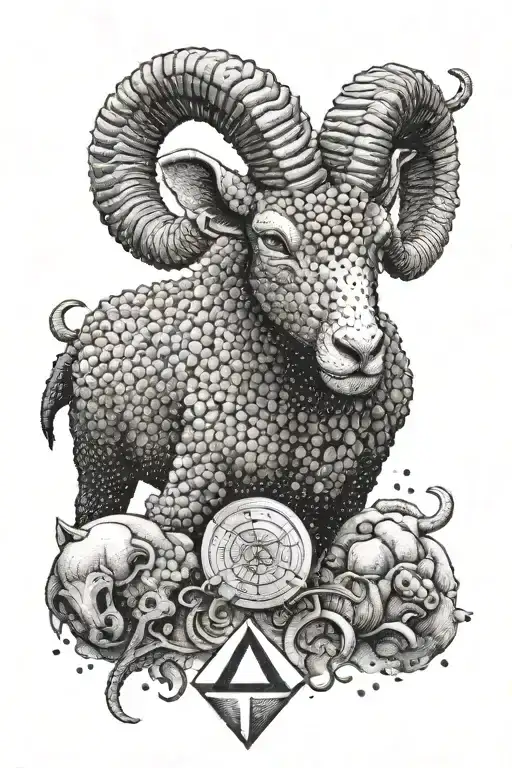 risk and reward (aries) tattoo design idea