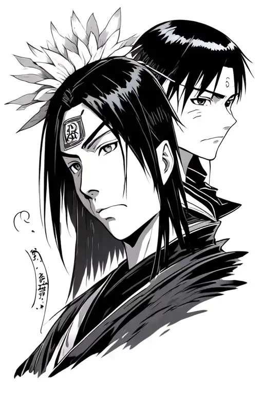 Itachi Uchiha, Saske Uchia and Shisui Uchia tattoo design idea