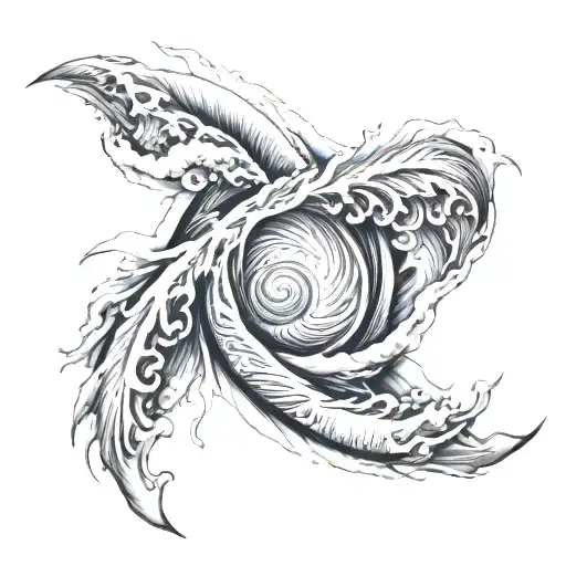 hurricane tattoo design idea
