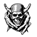 crip gang hand tattoo design idea