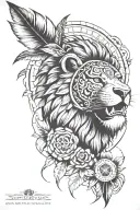 roaring lion; eagle; sunset on beach with palm trees; Nigerian mask; rose; compass tattoo design idea